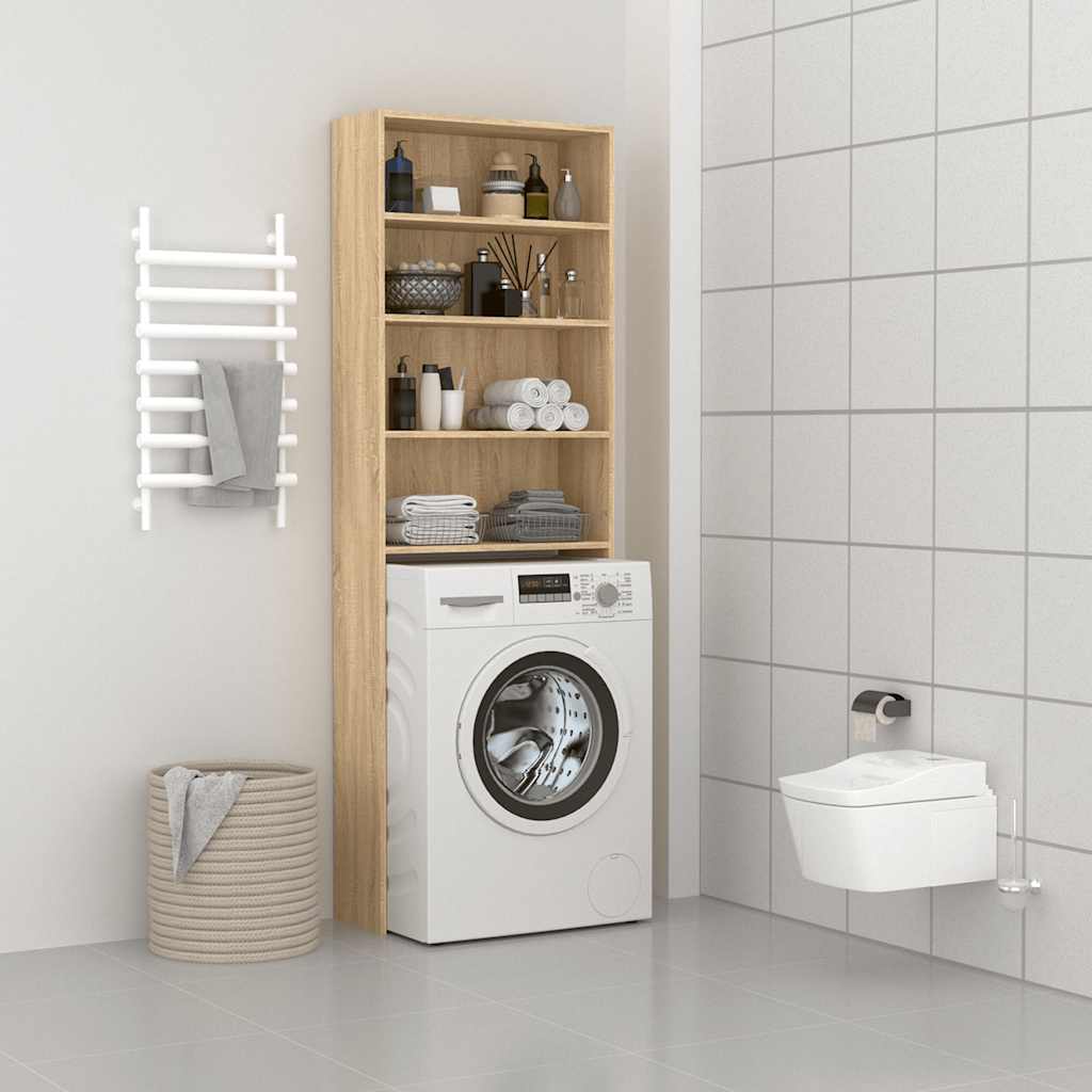 vidaXL Wasmachinekast 64x24x190 cm wit