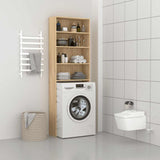 vidaXL Wasmachinekast 64x24x190 cm wit