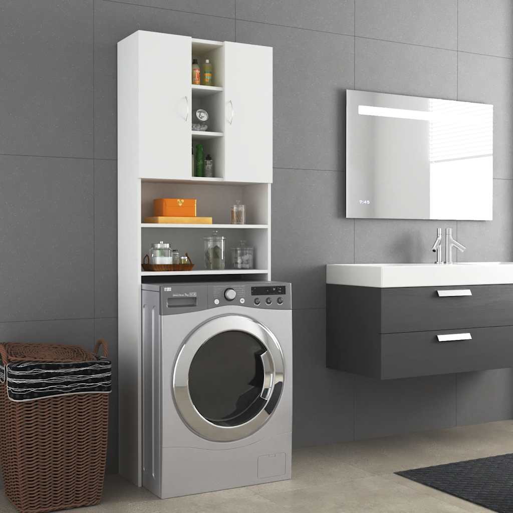 vidaXL Washing Machine Cabinet 64x25.5x190 cm white