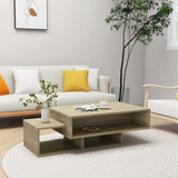 vidaXL Salontafel 105x55x32 cm bewerkt hout wit