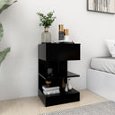 vidaXL Nachtkastje 40x35x65 cm bewerkt hout wit
