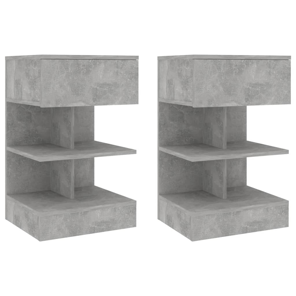 vidaXL Nachtkastje 40x35x65 cm bewerkt hout wit