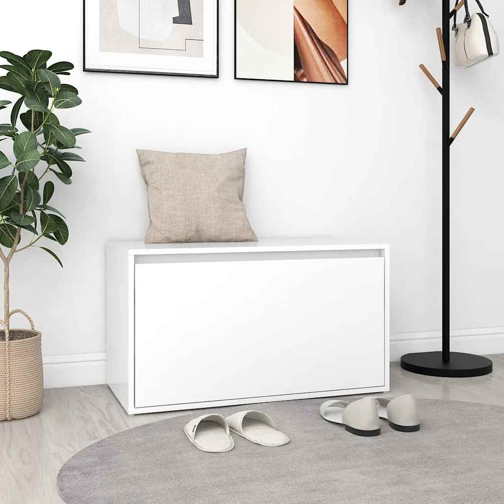 vidaXL Hallway Bench 80x40x45 cm Engineered Wood White