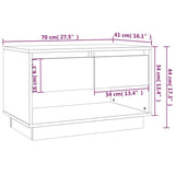vidaXL Tv-meubel 40x41x44 cm bewerkt hout wit
