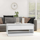 vidaXL Coffee table 102.5x55x44 cm engineered wood white