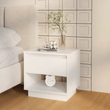 vidaXL Nachtkastje 45x34x44 cm bewerkt hout wit
