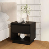 vidaXL Nachtkastje 45x34x44 cm bewerkt hout wit