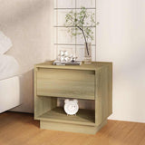 vidaXL Nachtkastje 45x34x44 cm bewerkt hout wit