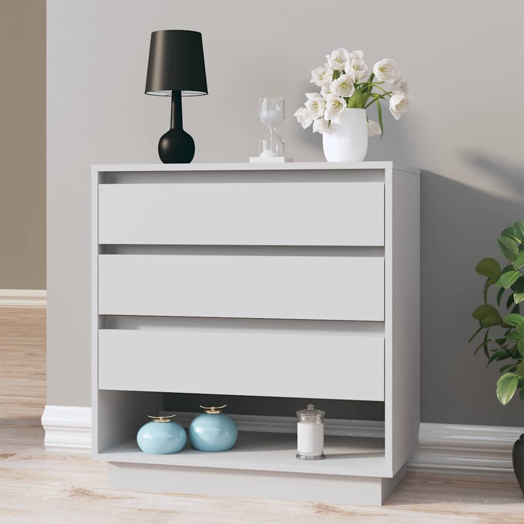 vidaXL Dressoir 70x41x75 cm bewerkt hout wit