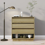 vidaXL Dressoir 70x41x75 cm bewerkt hout wit