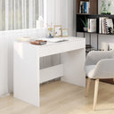 vidaXL Bureau 101x50x76,5 cm bewerkt hout wit