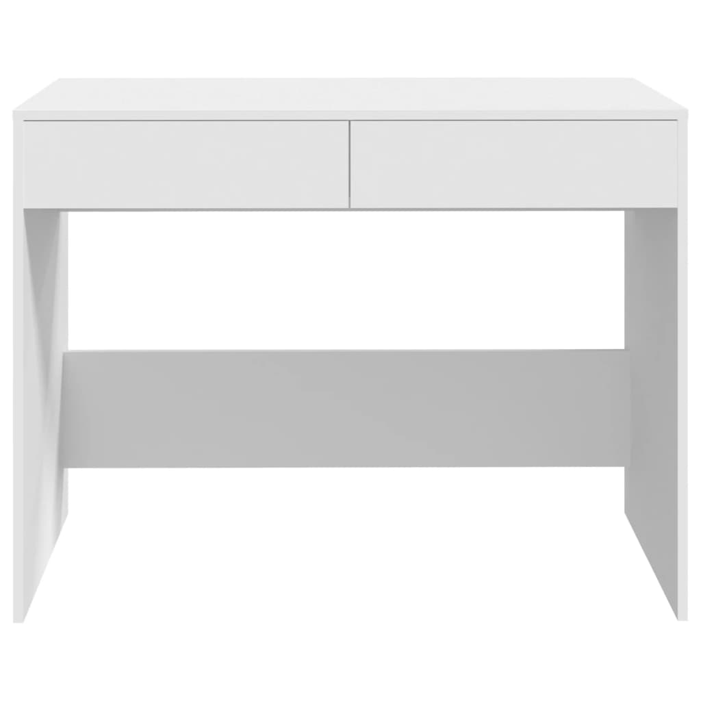 vidaXL Bureau 101x50x76,5 cm bewerkt hout wit