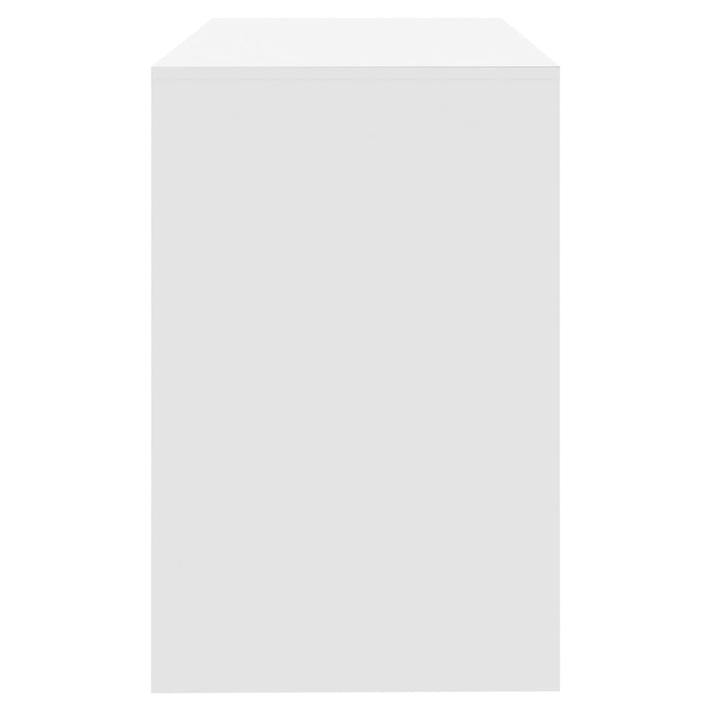 vidaXL Bureau 101x50x76,5 cm bewerkt hout wit