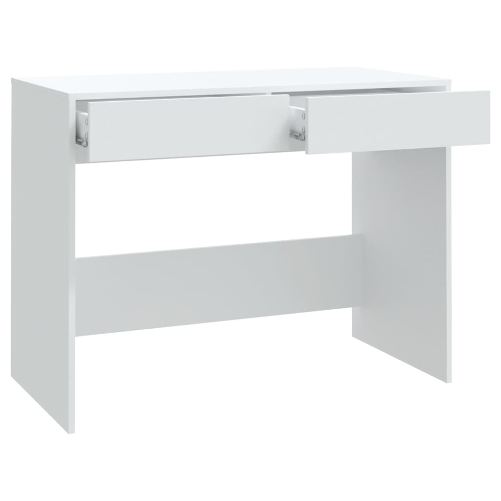 vidaXL Bureau 101x50x76,5 cm bewerkt hout wit