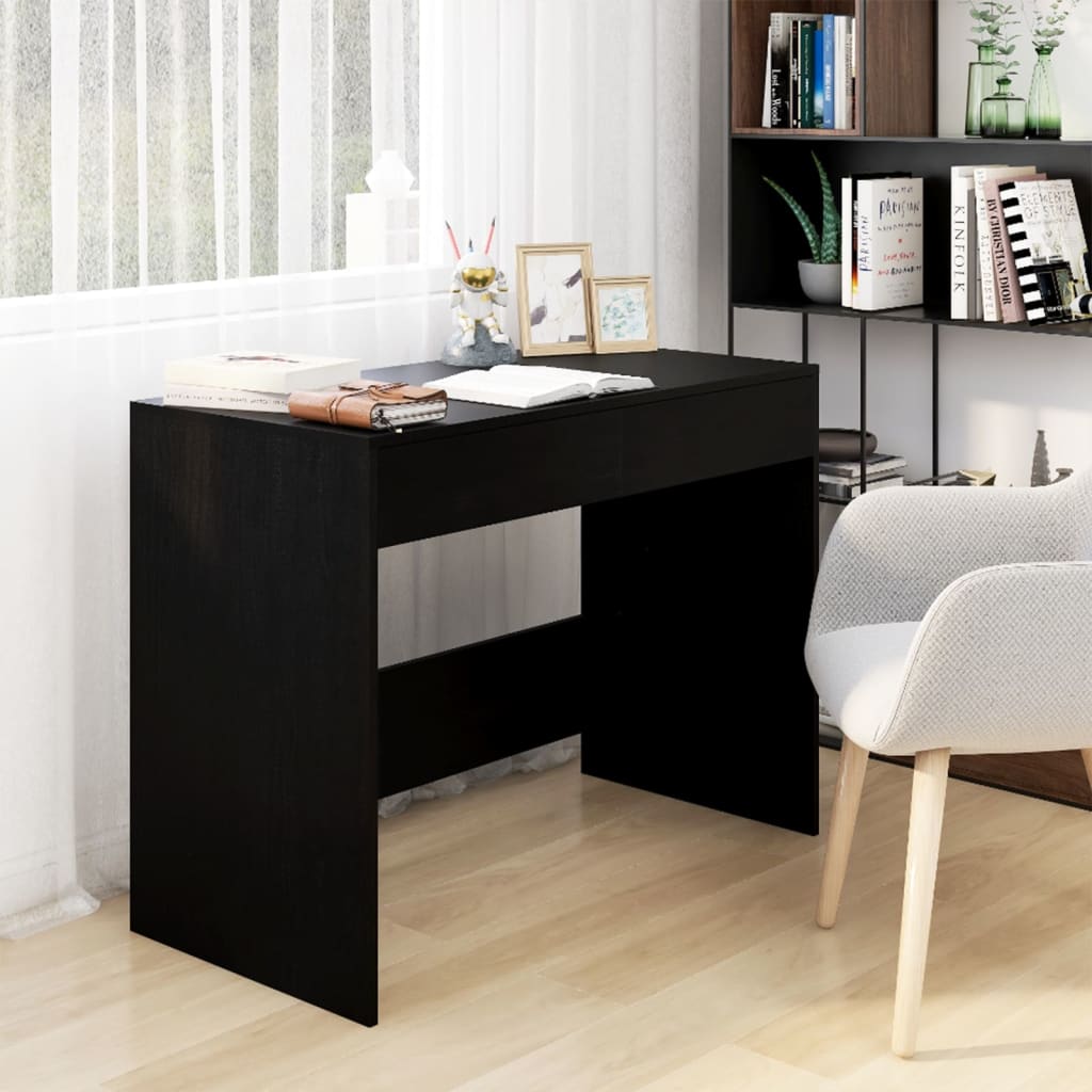 vidaXL Bureau 101x50x76,5 cm bewerkt hout wit