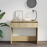 vidaXL Wandtafel 89x41x76,5 cm bewerkt hout wit