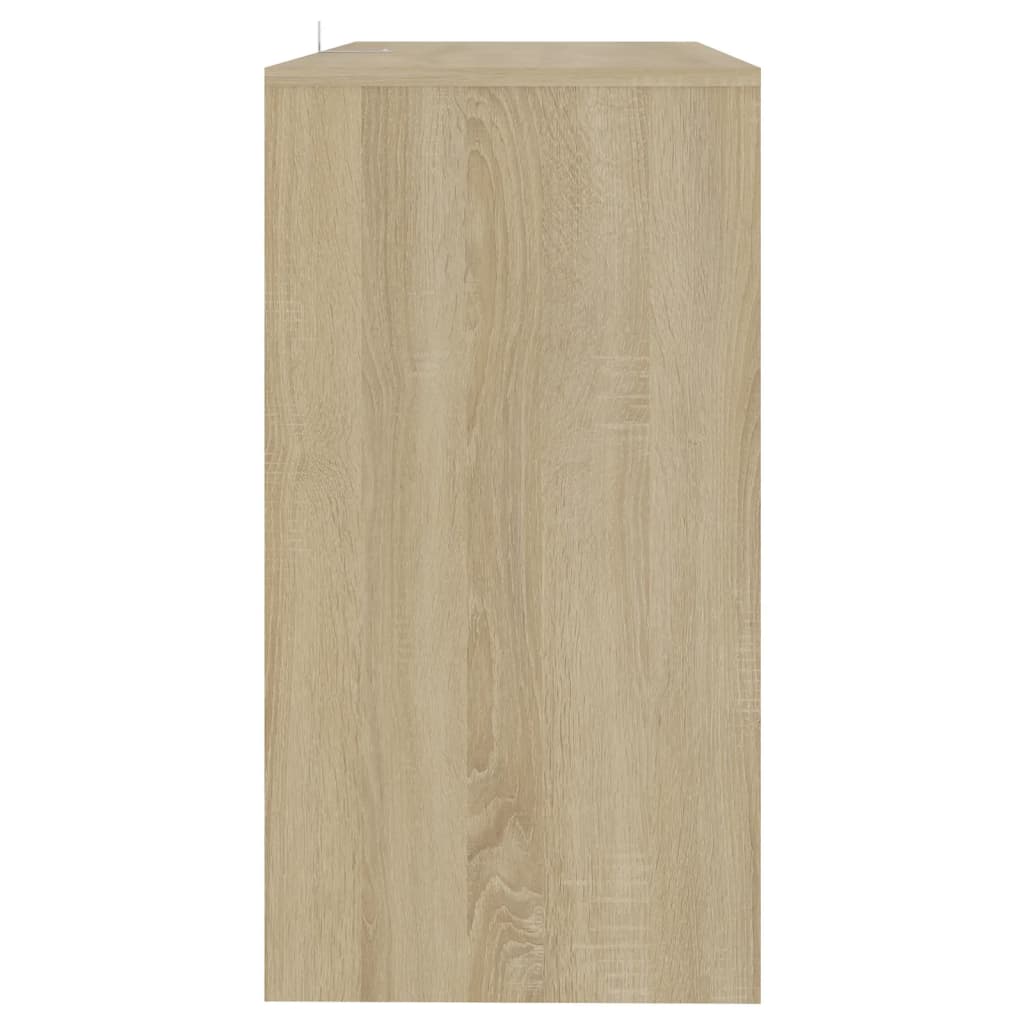 vidaXL Wandtafel 89x41x76,5 cm bewerkt hout wit
