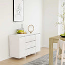 vidaXL Dressoir met 3 lades 120x41x75 cm bewerkt hout wit