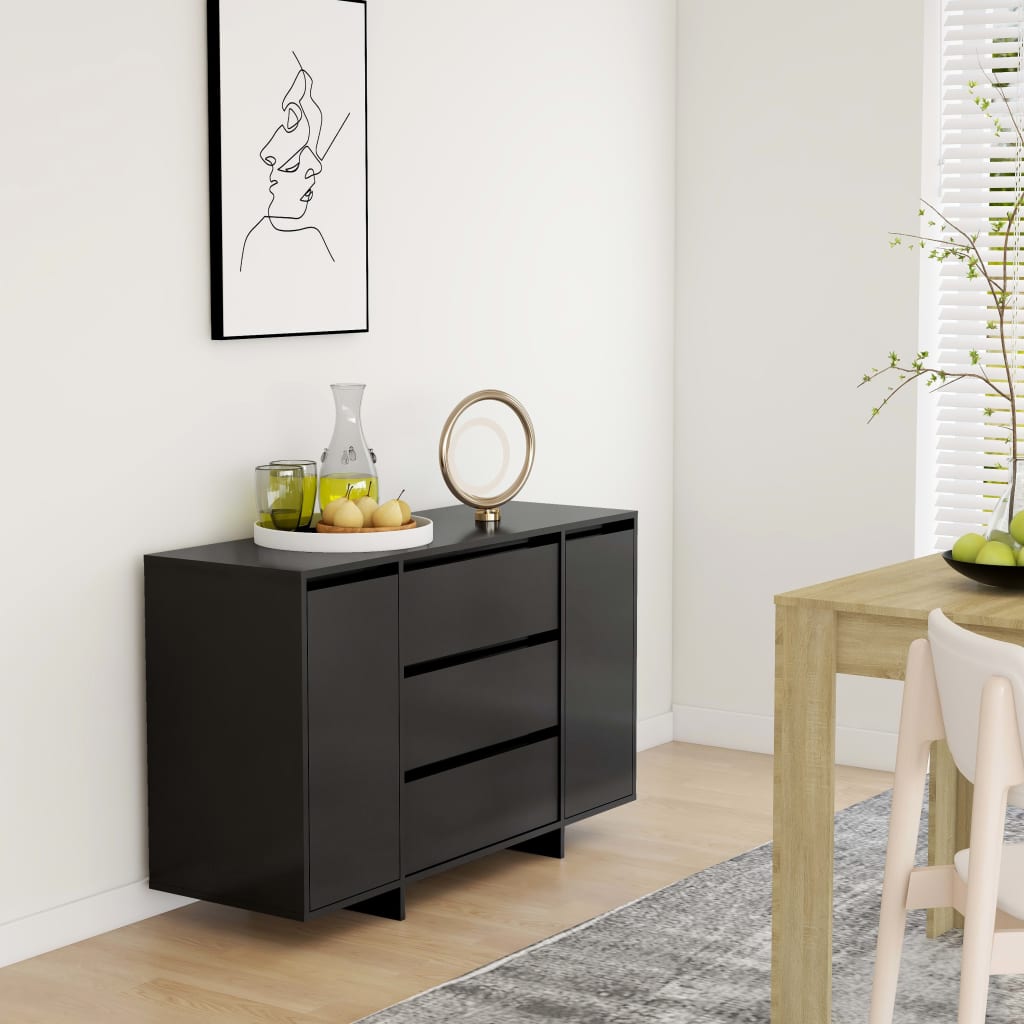 vidaXL Dressoir met 3 lades 120x41x75 cm bewerkt hout wit