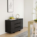vidaXL Dressoir met 3 lades 120x41x75 cm bewerkt hout wit