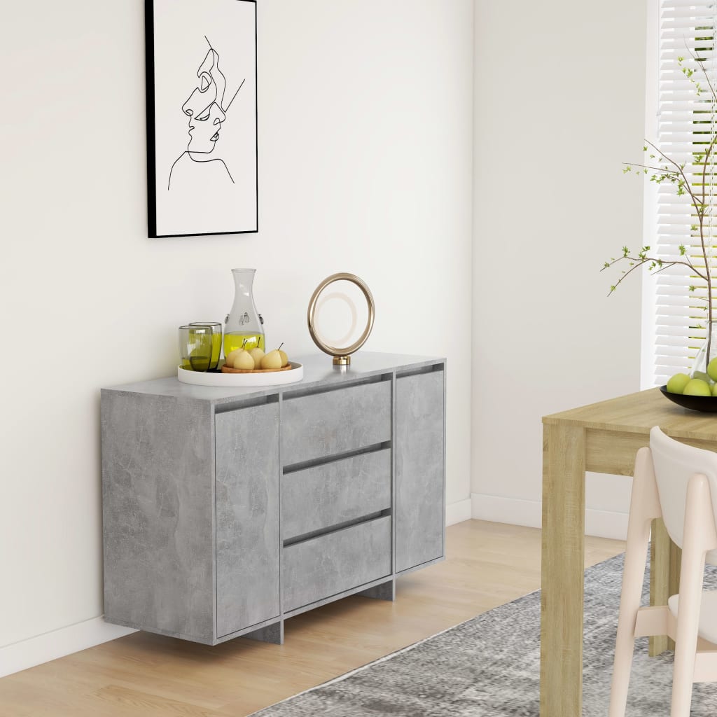 vidaXL Dressoir met 3 lades 120x41x75 cm bewerkt hout wit