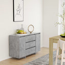 vidaXL Dressoir met 3 lades 120x41x75 cm bewerkt hout wit