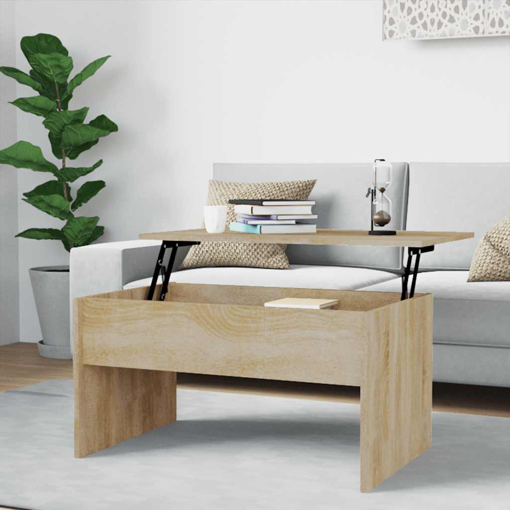 vidaXL Salontafel 102x50,5x52,5 cm bewerkt hout wit