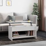 vidaXL Salontafel 102x50x52,5 cm bewerkt hout wit