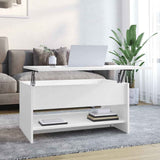 vidaXL Salontafel 102x50x52,5 cm bewerkt hout wit
