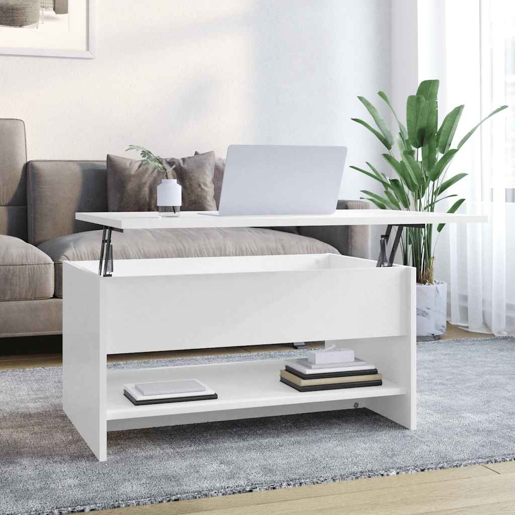 vidaXL Salontafel 102x50x52,5 cm bewerkt hout wit