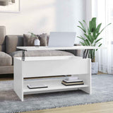 vidaXL Salontafel 102x50x52,5 cm bewerkt hout wit