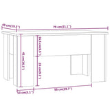 vidaXL Salontafel 101x49x52 cm bewerkt hout wit