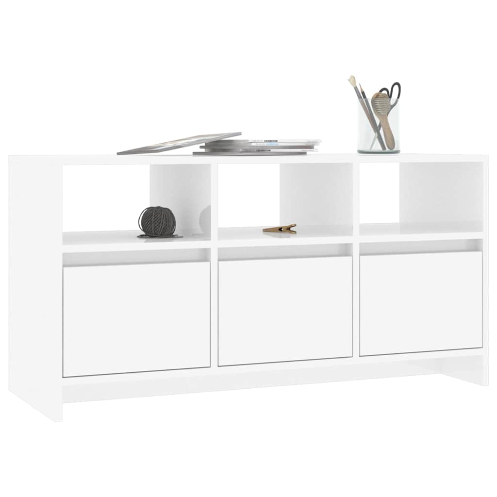 vidaXL TV Cabinet 102x37.5x52.5 cm Engineered Wood White