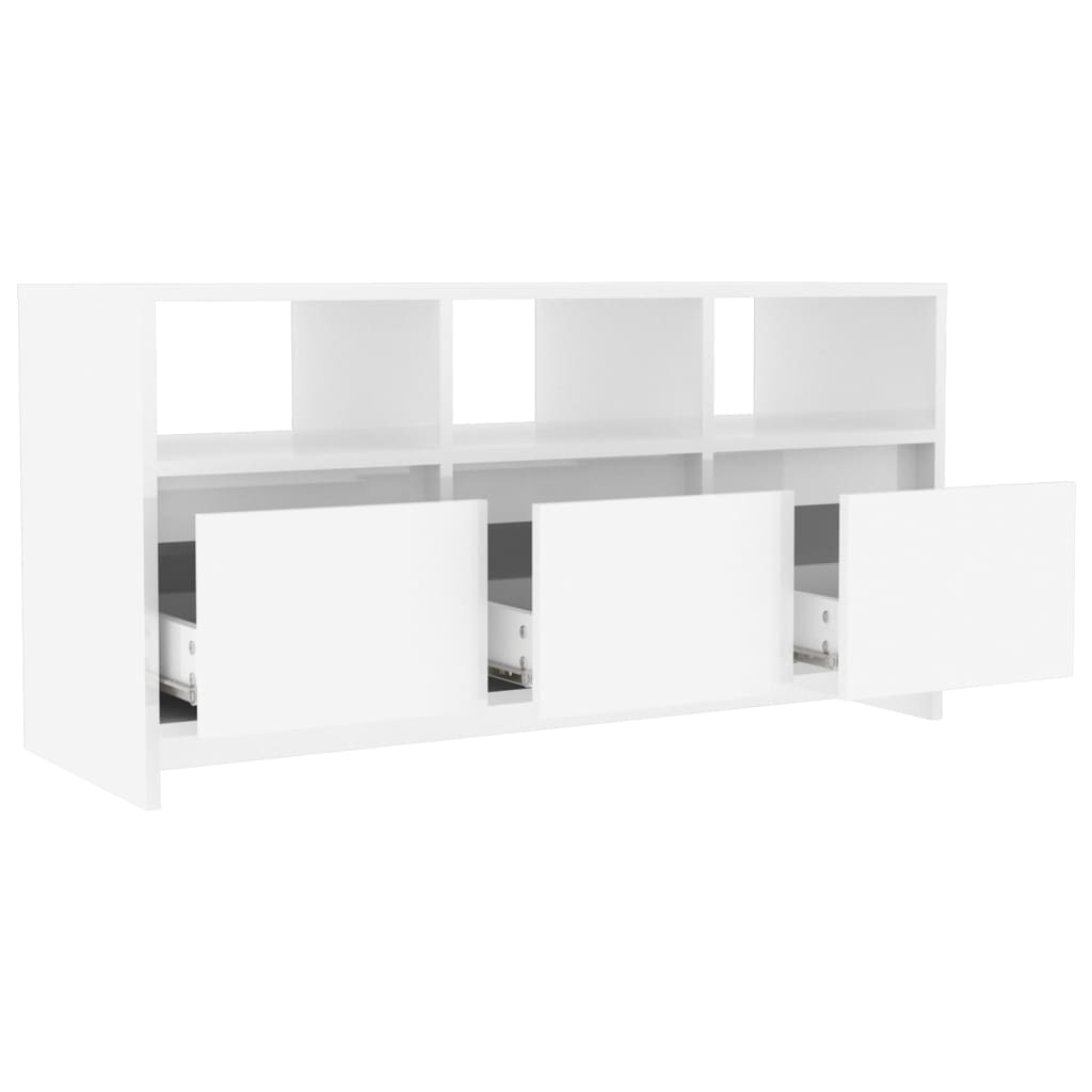 vidaXL TV Cabinet 102x37.5x52.5 cm Engineered Wood White