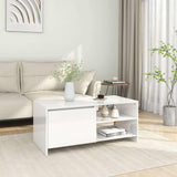 vidaXL Salontafel 102x50x45 cm bewerkt hout wit