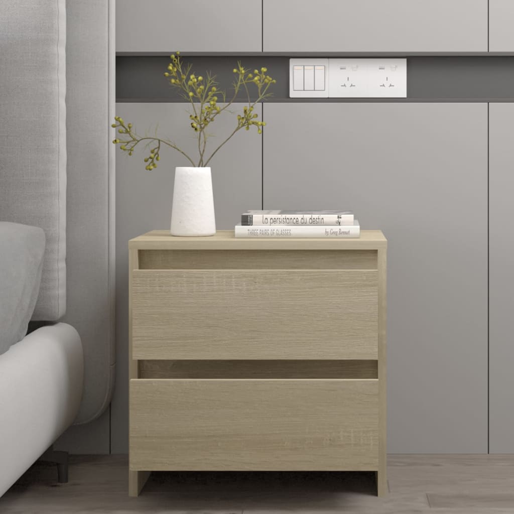 vidaXL Nachtkastje 45x34,5x44,5 cm bewerkt hout wit