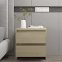 vidaXL Nachtkastje 45x34,5x44,5 cm bewerkt hout wit