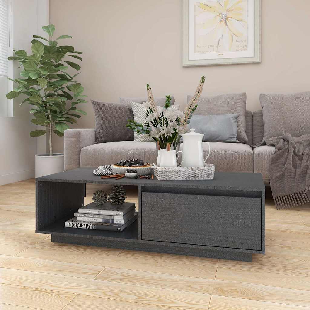vidaXL Salontafel 110x50x33,5 cm massief vurenhout