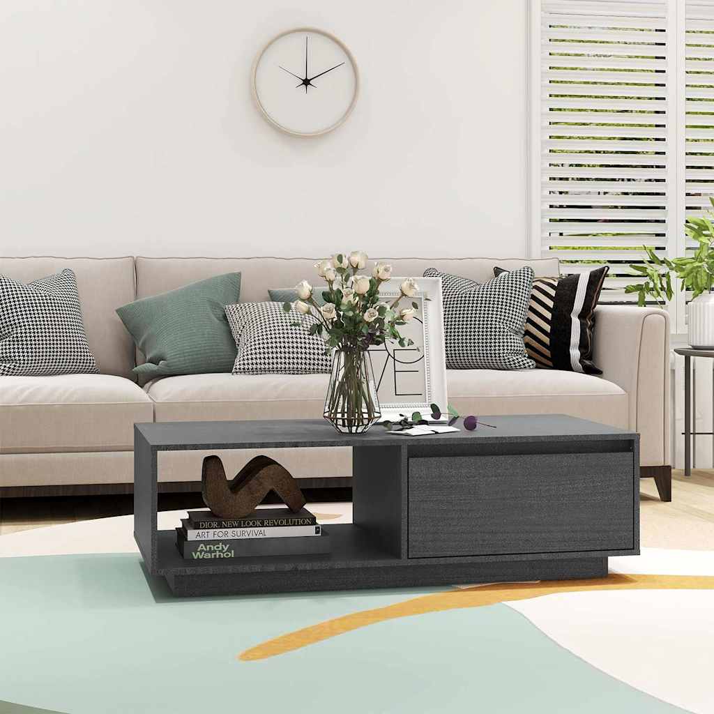 vidaXL Salontafel 110x50x33,5 cm massief vurenhout