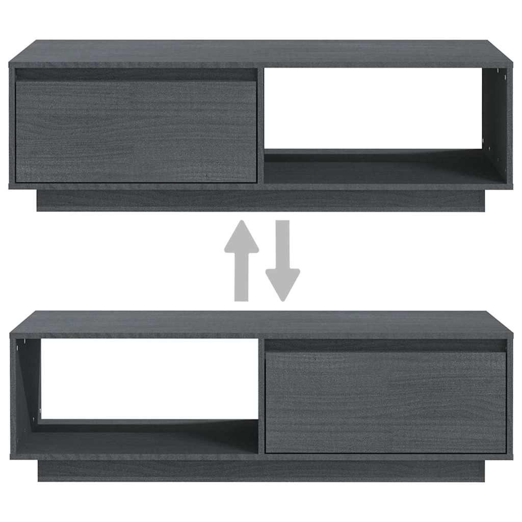 vidaXL Salontafel 110x50x33,5 cm massief vurenhout