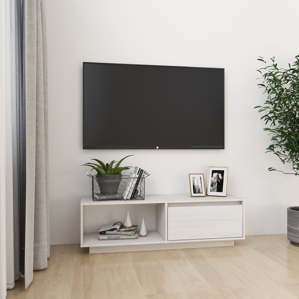 vidaXL Tv-meubel 110x30x33,5 cm massief grenenhout