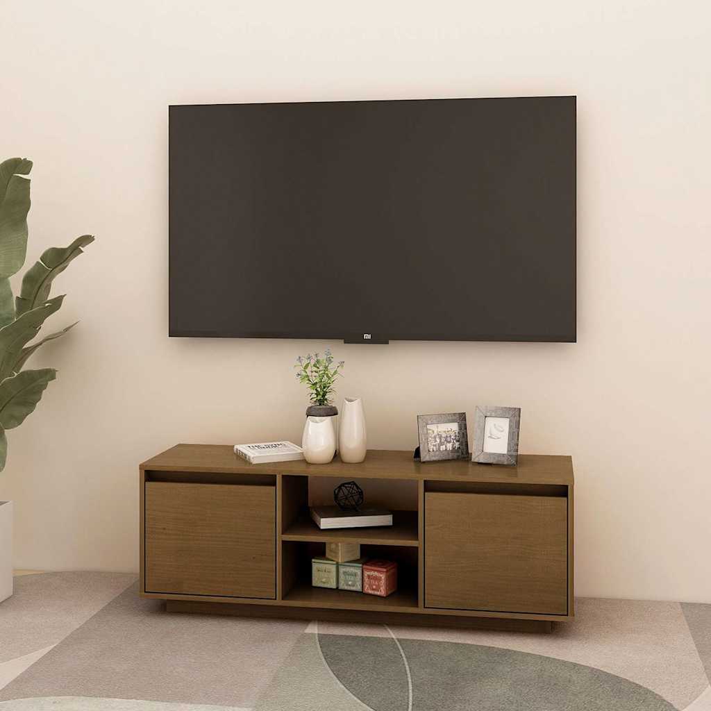 vidaXL TV Cabinet 110x30x40 cm Solid Acacia Wood