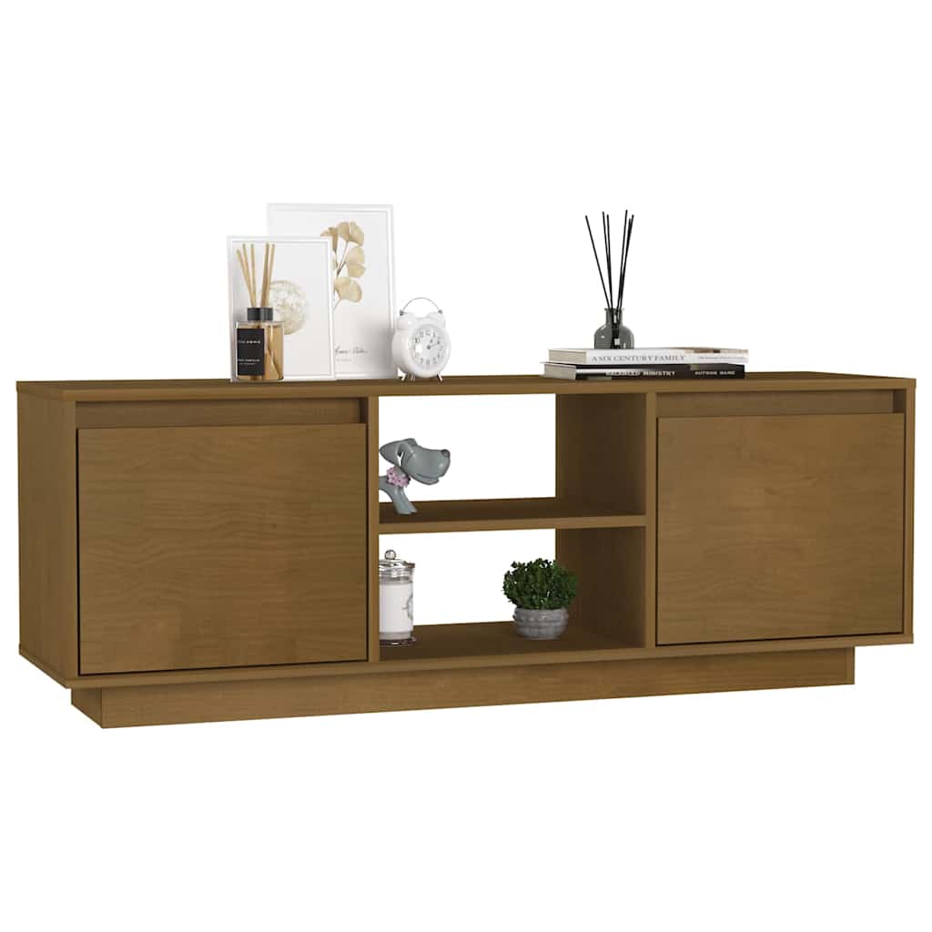 vidaXL TV Cabinet 110x30x40 cm Solid Acacia Wood