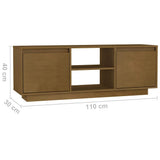 vidaXL TV Cabinet 110x30x40 cm Solid Acacia Wood