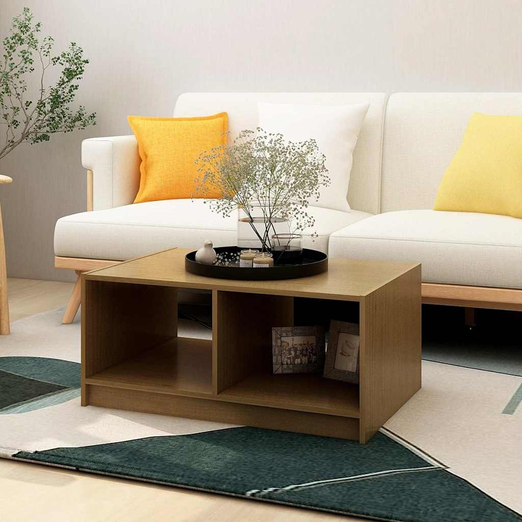 809906 vidaXL Salontafel 75x50x33,5 cm Massief Hout Grenen