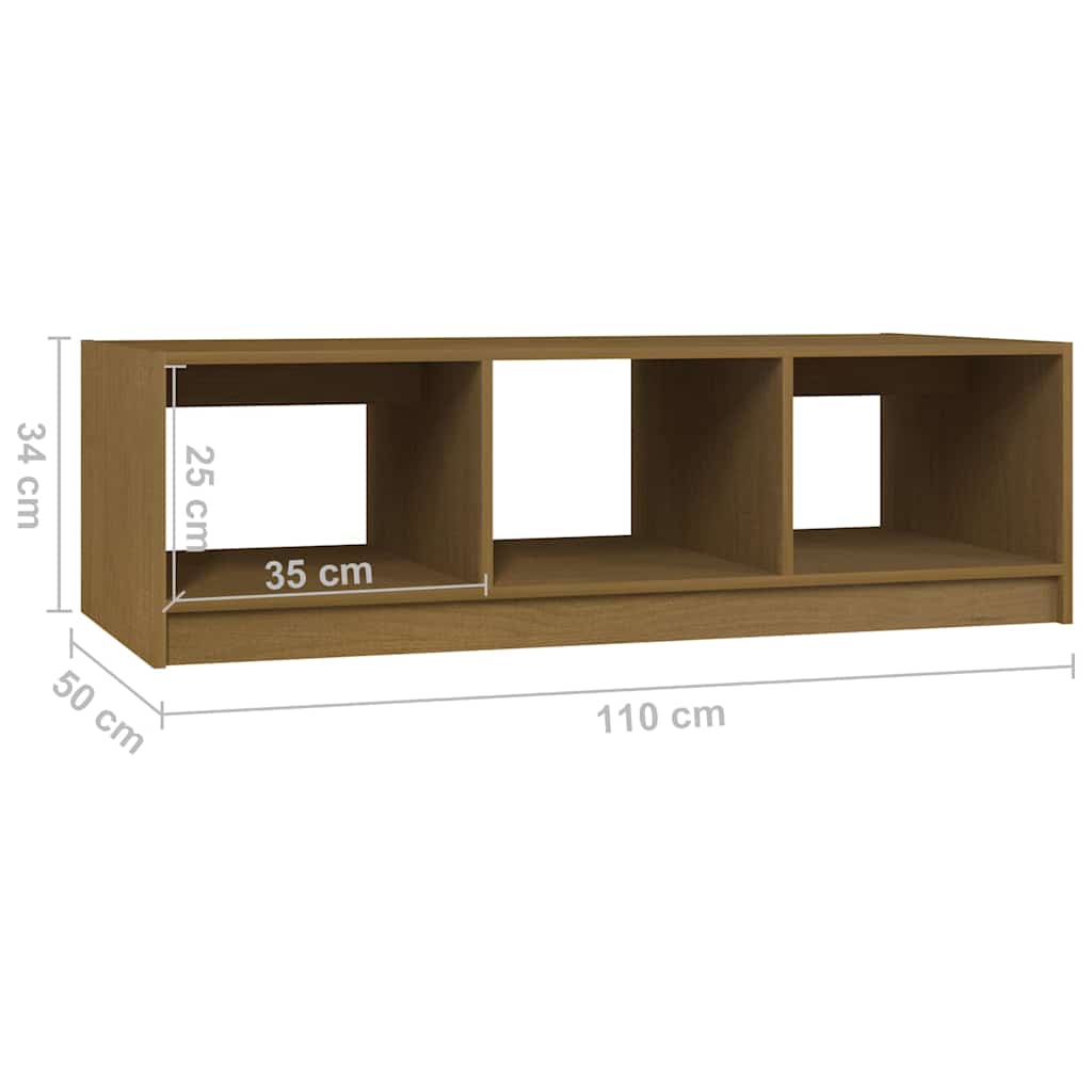 vidaXL Salontafel 110x50x34 cm massief vurenhout