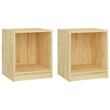 vidaXL Bedside Cabinet 35.5x33.5x41.5 cm Solid Pine Wood