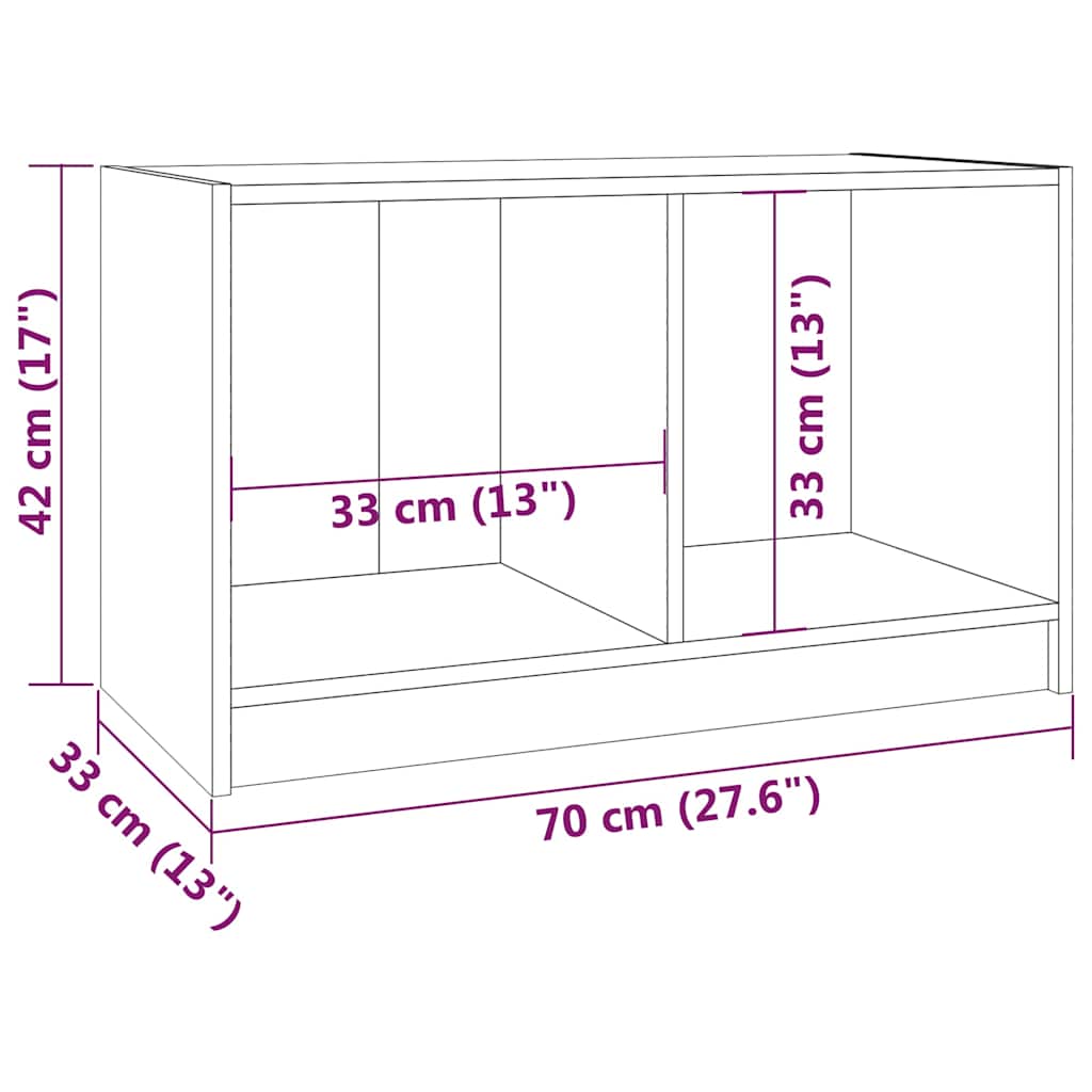 vidaXL Tv-meubel 70x33x42 cm massief grenenhout