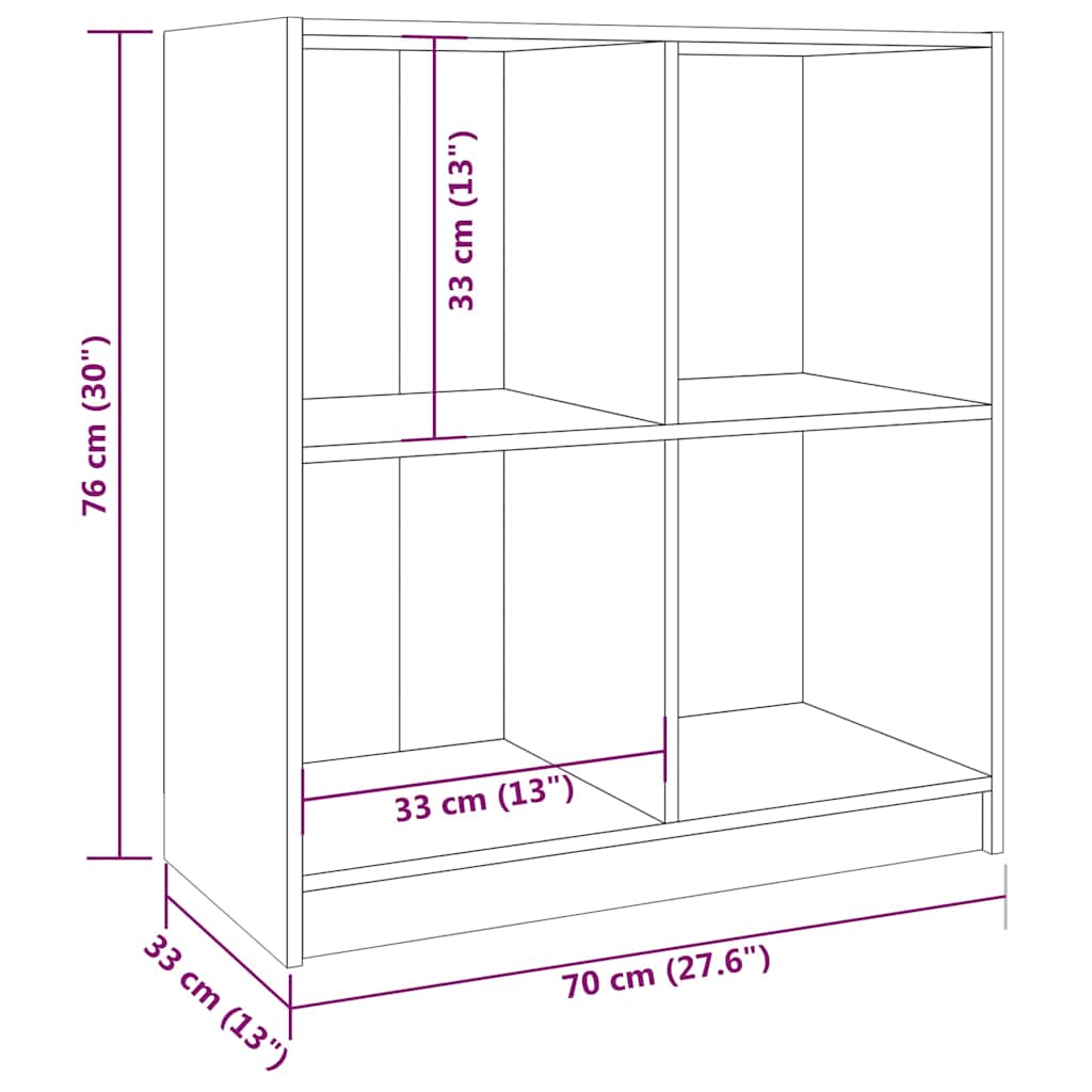 vidaXL Dressoir 70x33x76 cm massief grenenhout