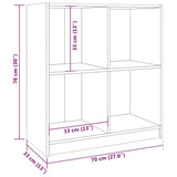 vidaXL Dressoir 70x33x76 cm massief grenenhout